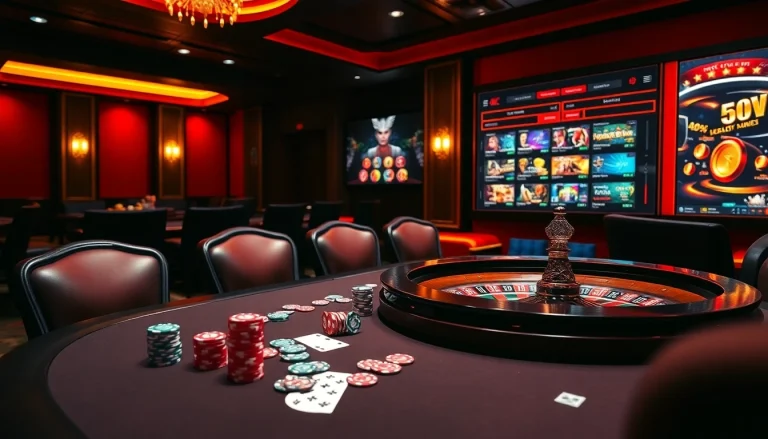 KJC Casino scene showcasing poker, roulette, and immersive online gambling experience.