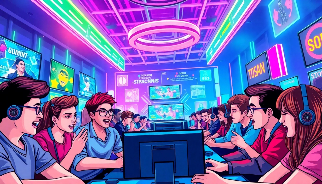 Main players enjoying the qq macan game in an exciting and colorful gaming atmosphere.