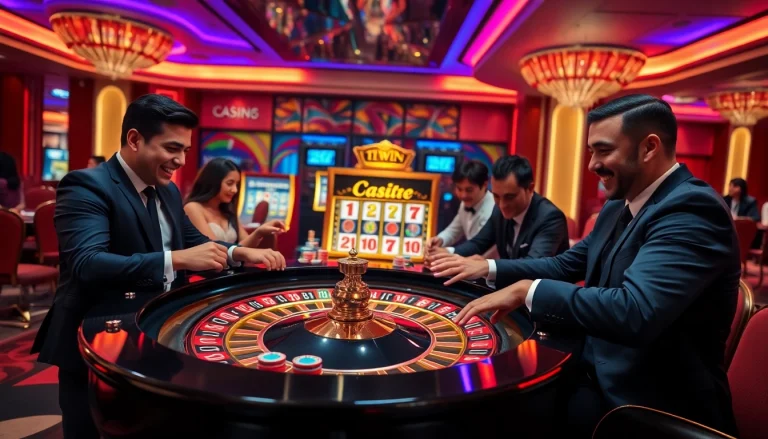 Players enjoying a thrilling game at 11win's luxurious casino.