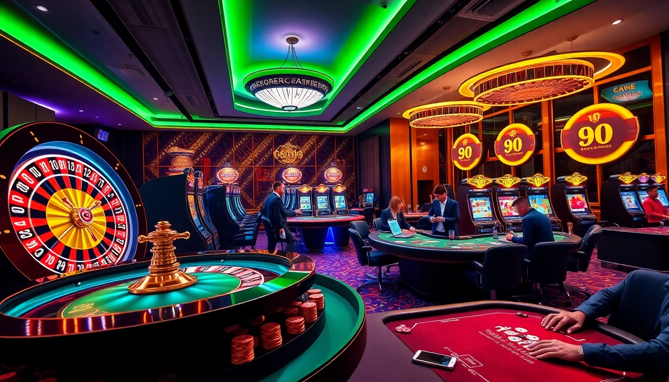 Experience the thrilling atmosphere of online gambling at https://99win.camp/ with vibrant casino visuals.