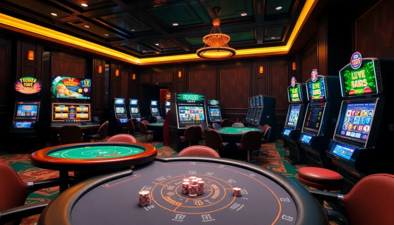 Experience the excitement of MM88 with vibrant casino tables, online gambling interfaces, and poker chips.