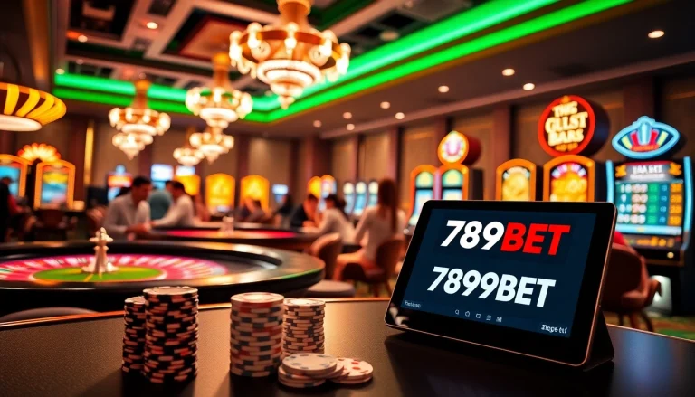 Experience the excitement of 789BET with vibrant casino tables and engaging players.