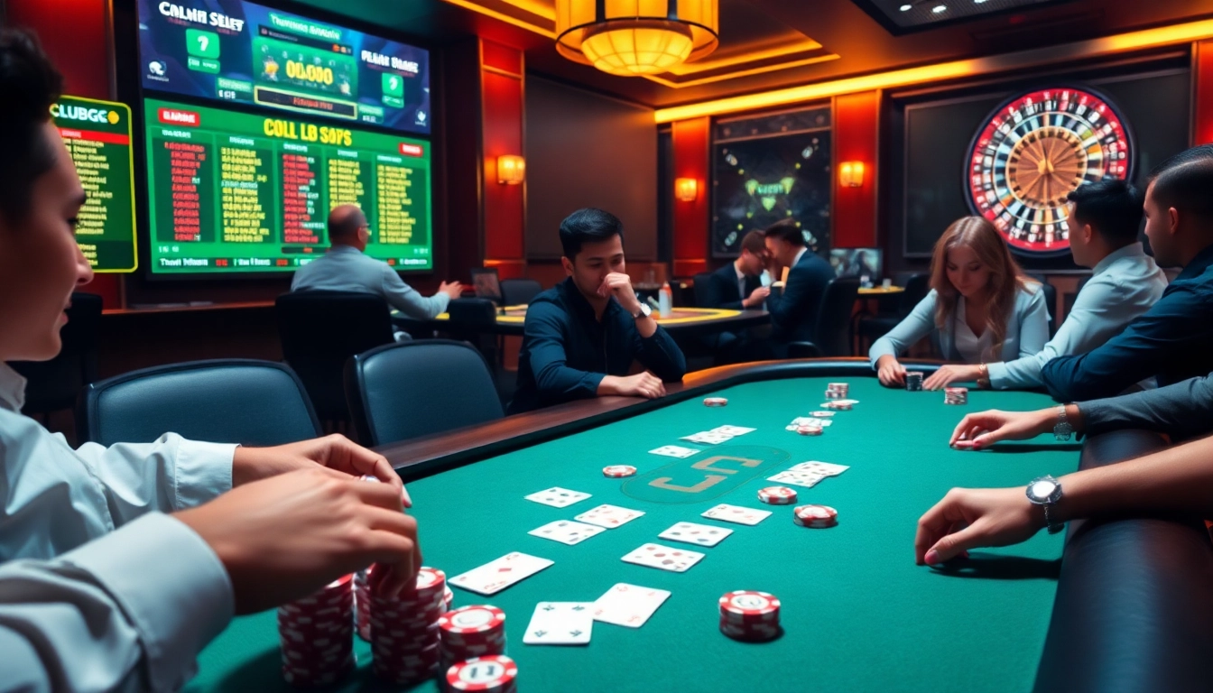 Join thrilling poker games on ClubGG with vibrant chips and engaging players.