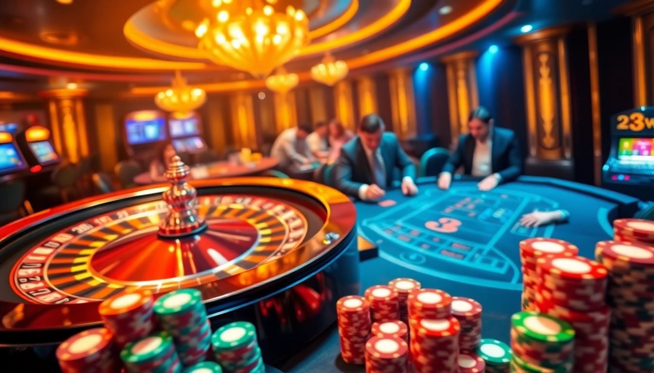 Experience thrilling gameplay at 23win's vibrant casino tables featuring exciting card games.