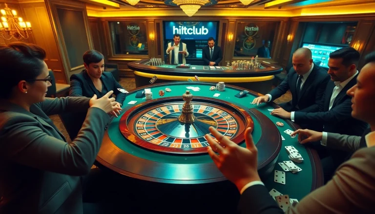 Experience the thrill of hitclub with players enjoying a lively casino atmosphere.