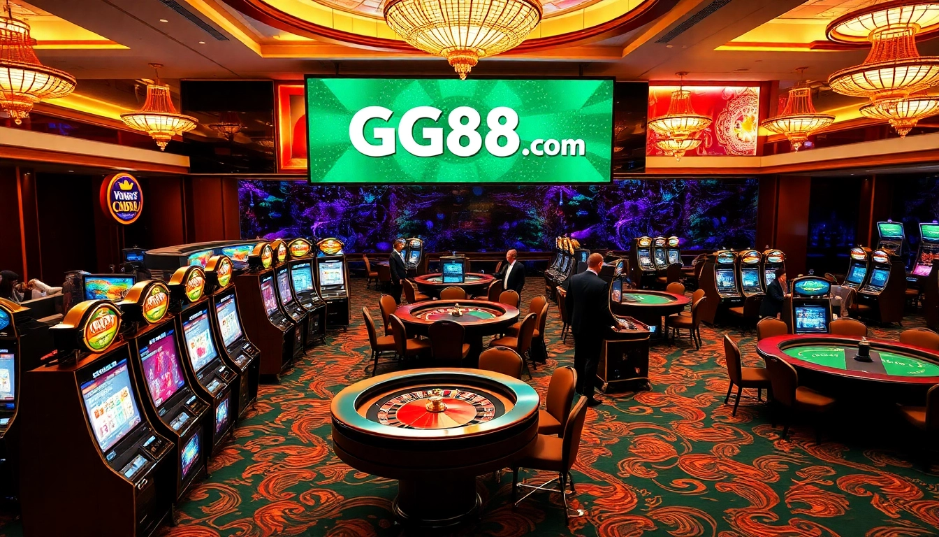 Experience the excitement at GG88 Com casino, with vibrant gaming options and luxurious atmosphere.