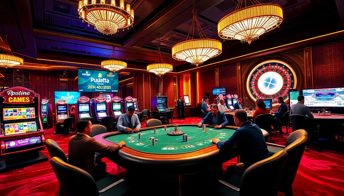 Winning on the vibrant gaming floor at apiraja88 with colorful slots and poker excitement.