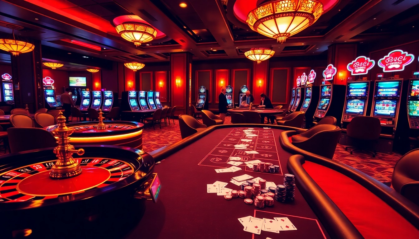 Engaged players enjoying games at 88i casino with vibrant tables and slots.
