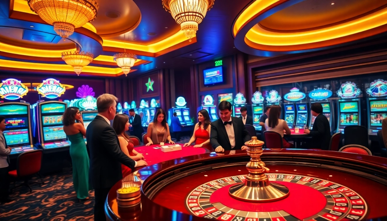 Join the excitement at https://23win8b.com/ with players engaging at a vibrant casino table.