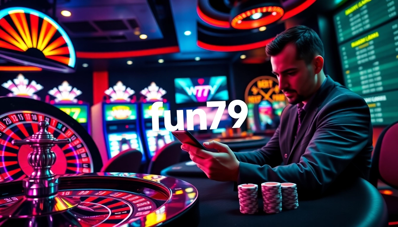 Experience high-stakes play at fun79 with vibrant casino visuals and engaging mobile gaming.