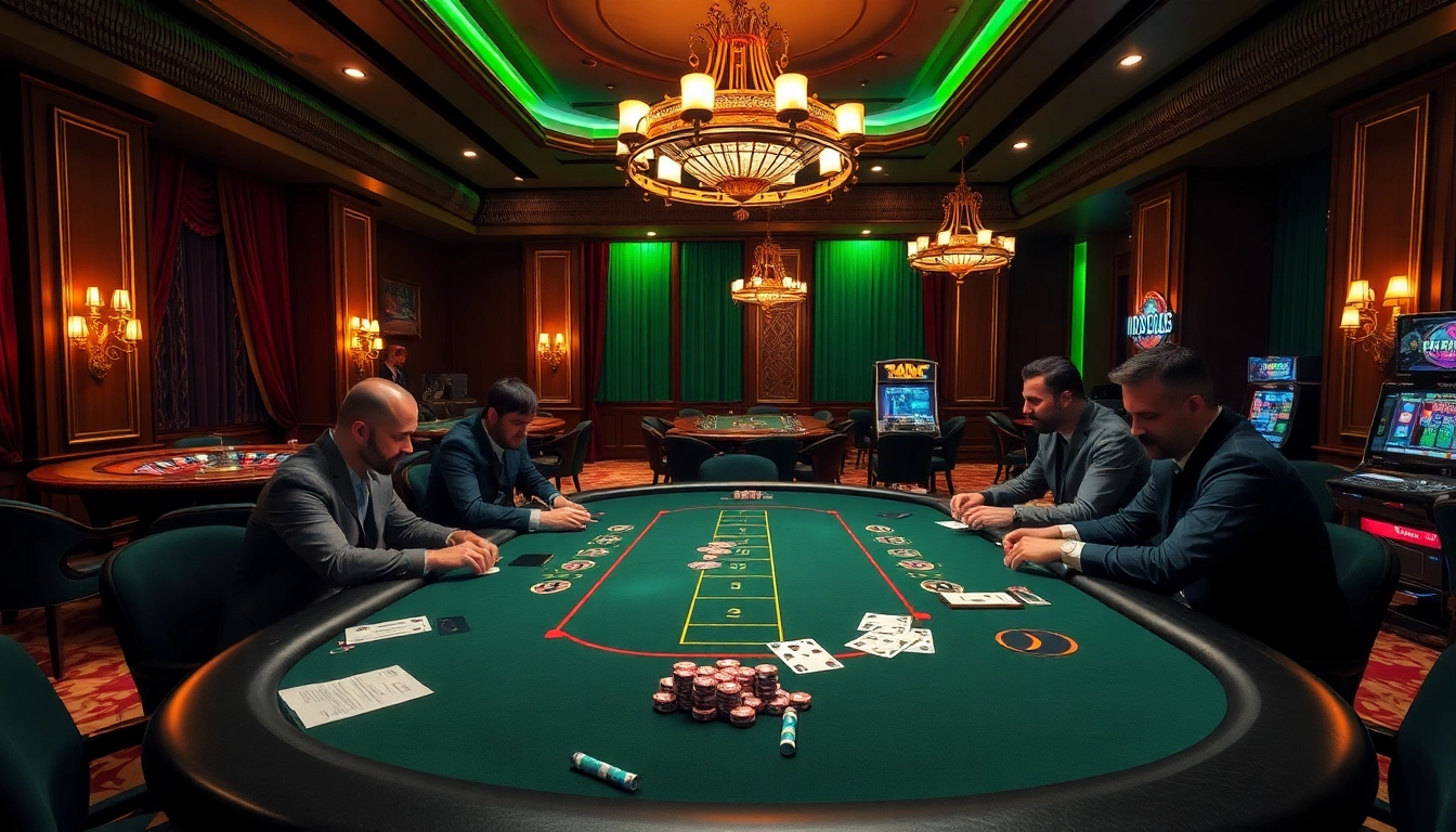 Experience the excitement of TOP CLUB with upscale poker action in a luxurious casino setting.