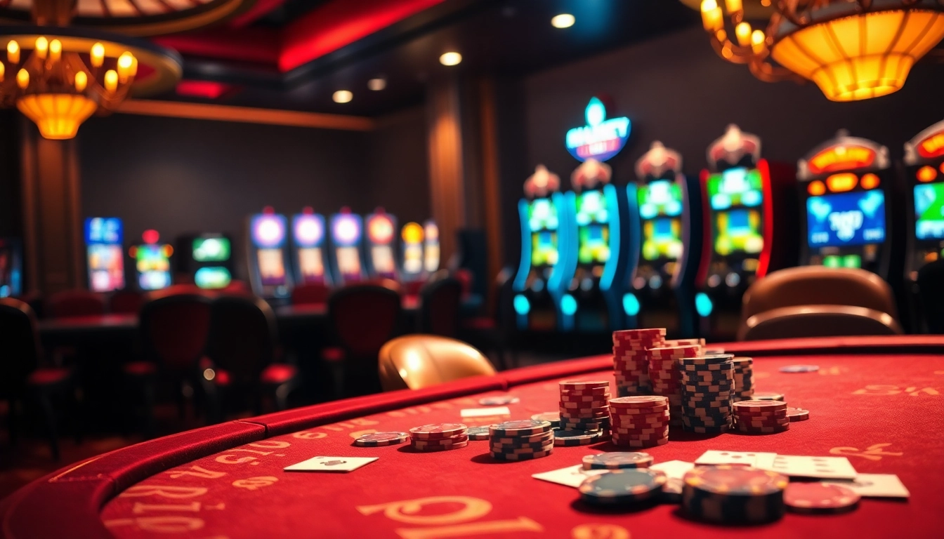 Engaging scene of gambling with hidden wiki elements at a casino table.