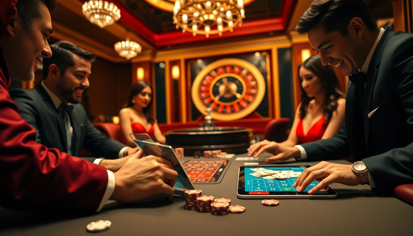 Engaged players strategizing at the ee88 vip poker table in a luxurious casino.