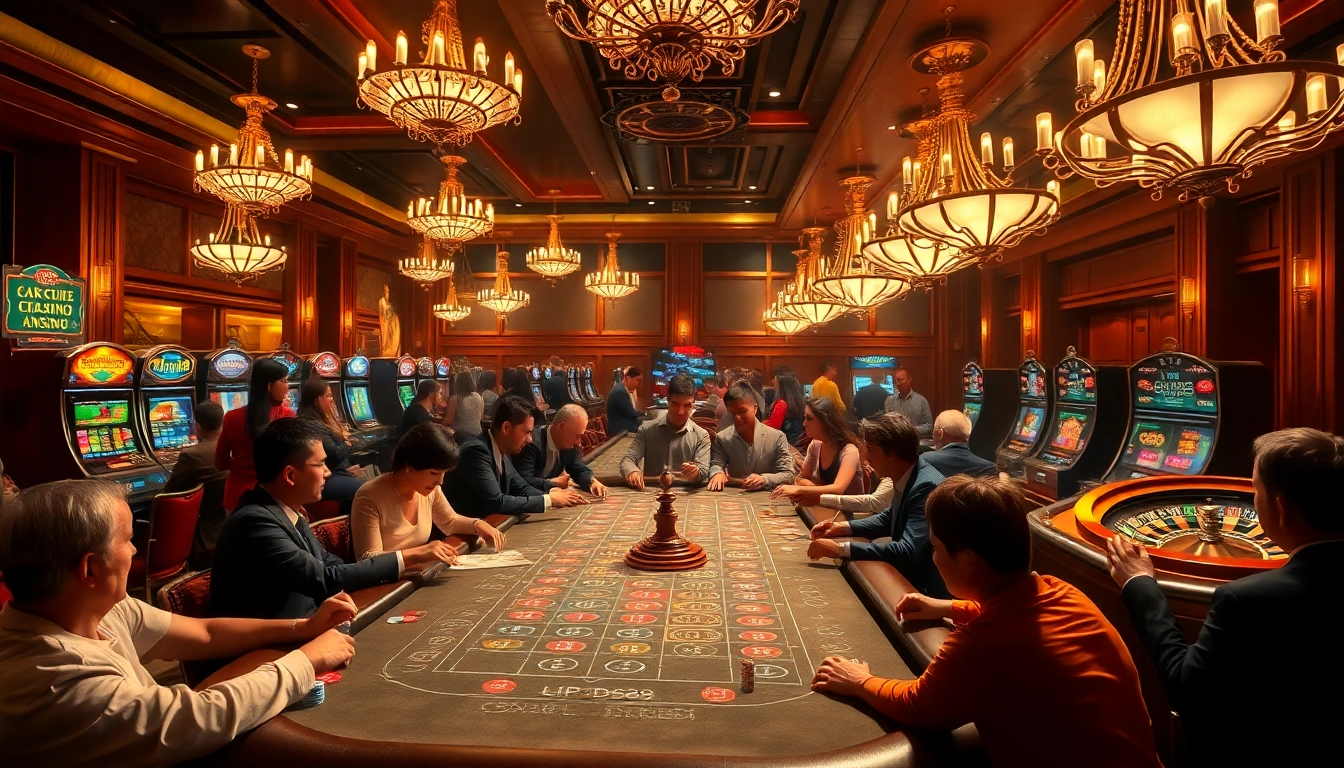 Players engaging at the DH88 casino table, immersed in an exciting gambling experience.