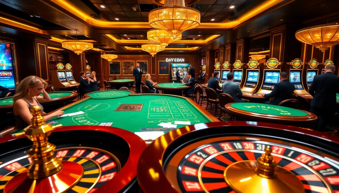 Engaging gamblers at tables showcasing games inspired by https://hm88.hiphop/ and thrilling casino action.