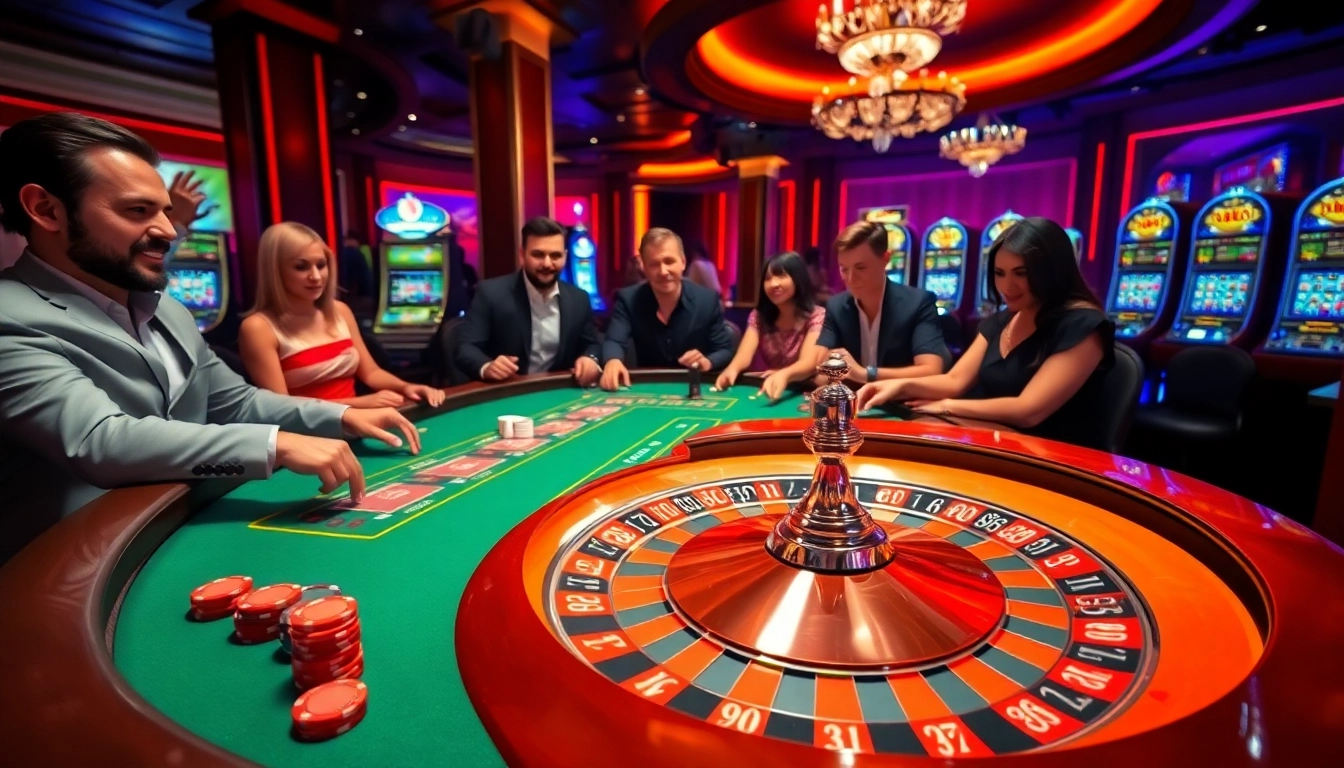 Experience BL555 gaming excitement with vibrant casino tables, poker chips, and slot machines.