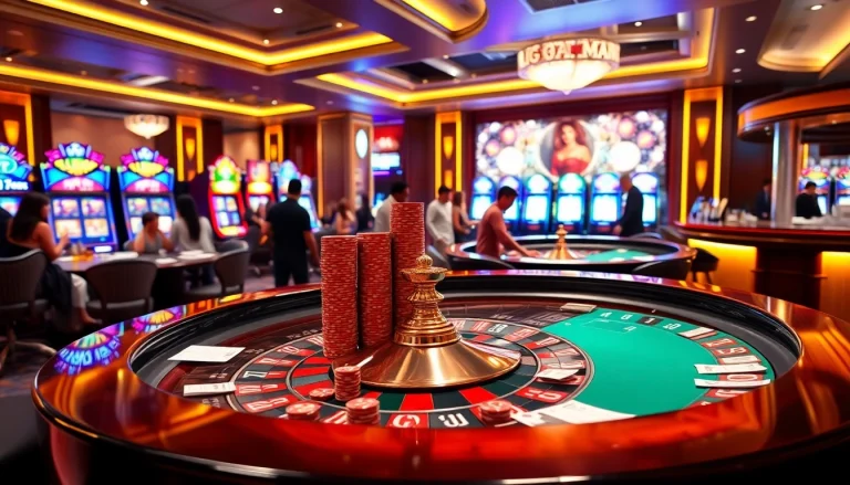Engaged players celebrate wins at UU88.COM casino tables with roulette and slot machines.