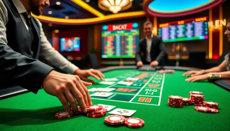 에볼루션 카지노에서 플레이어와 딜러가 상호작용하는 생동감 있는 장면