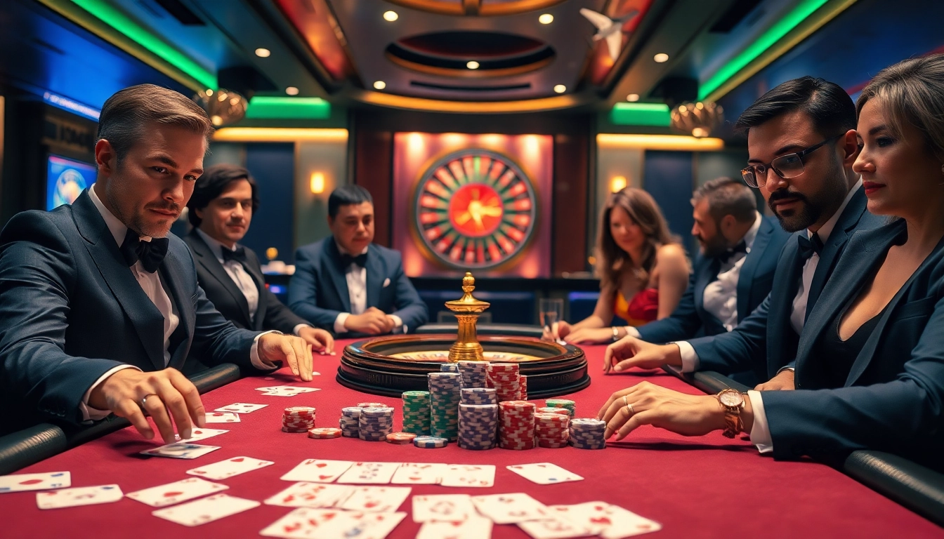 Experience thrilling DH88-style gambling excitement at luxurious casino tables with vibrant games.