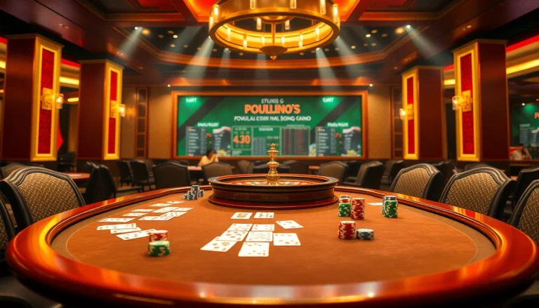Exciting gaming scene illustrating tỷ lệ bóng đá anh with poker chips and betting slips.