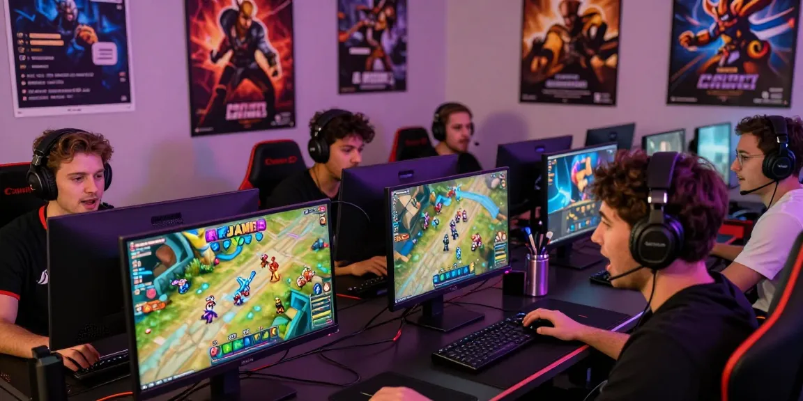 Raja Game login scene with diverse gamers engaged in online strategy gameplay, showcasing exciting virtual interactions.
